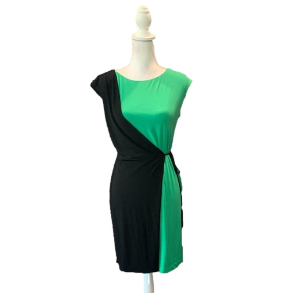 SUZI Chin Maggy Boutique Green & Black Dress NWT